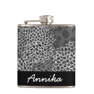 Modern Trends Floral Personalised Hip Flask
