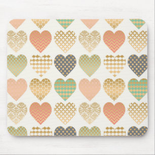 modern trends graphic hearts mouse mat