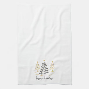 Modern Trends Holiday Trees Tea Towel