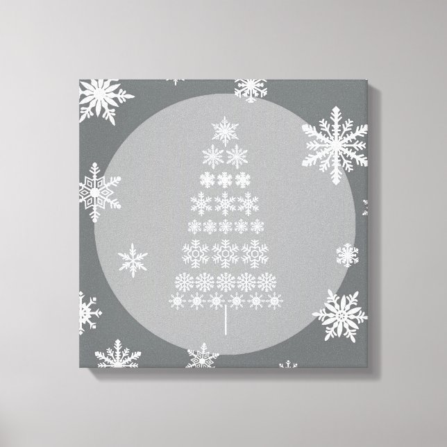 modern trends snowflake tree canvas print (Front)