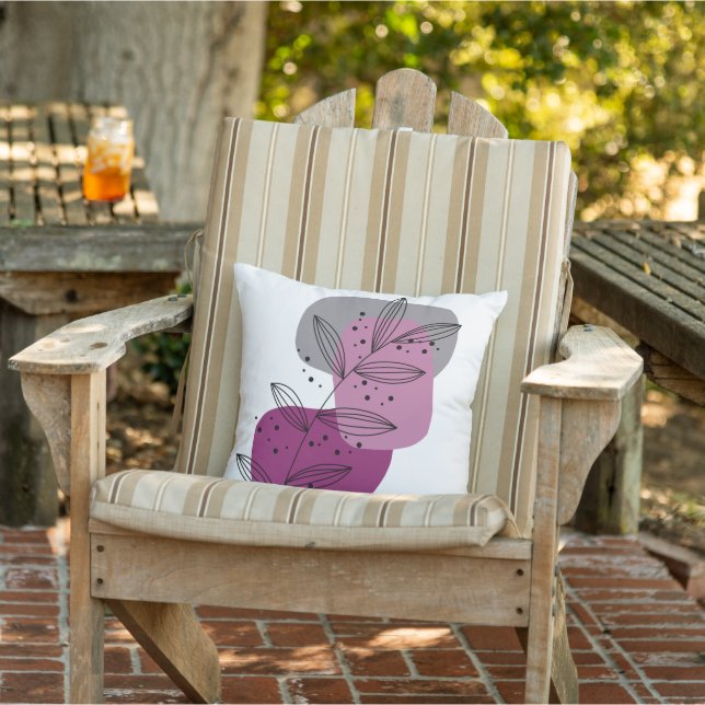 Modern Trendy Abstract floral Boho Chic Cushion (Chair)