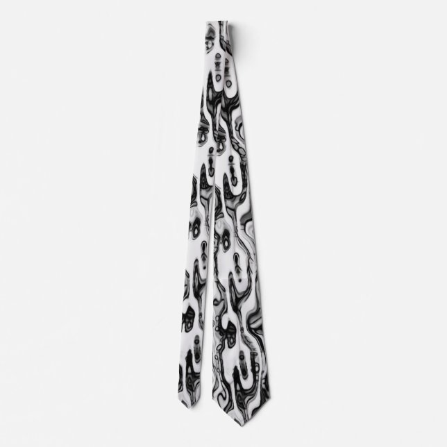 Modern Trendy Abstract Pattern Tie (Back)