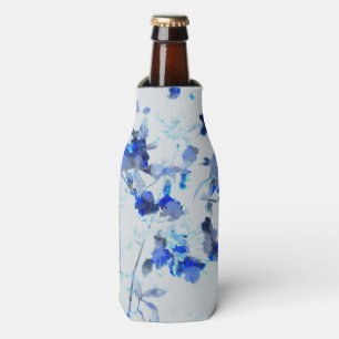 Modern, trendy art of floral / flower pattern bottle cooler