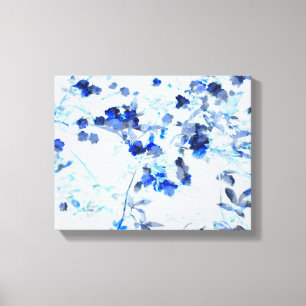 Modern, trendy art of floral / flower pattern canvas print