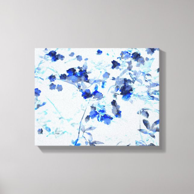 Modern, trendy art of floral / flower pattern canvas print (Front)