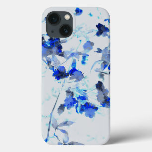 Modern, trendy art of floral / flower pattern iPhone 13 case