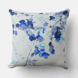 Modern, trendy art of floral / flower pattern cushion