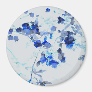 Modern, trendy art of floral / flower pattern magnet