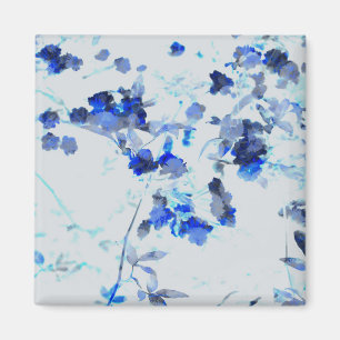 Modern, trendy art of floral / flower pattern magnet