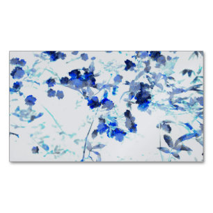 Modern, trendy art of floral / flower pattern Magnetic business card