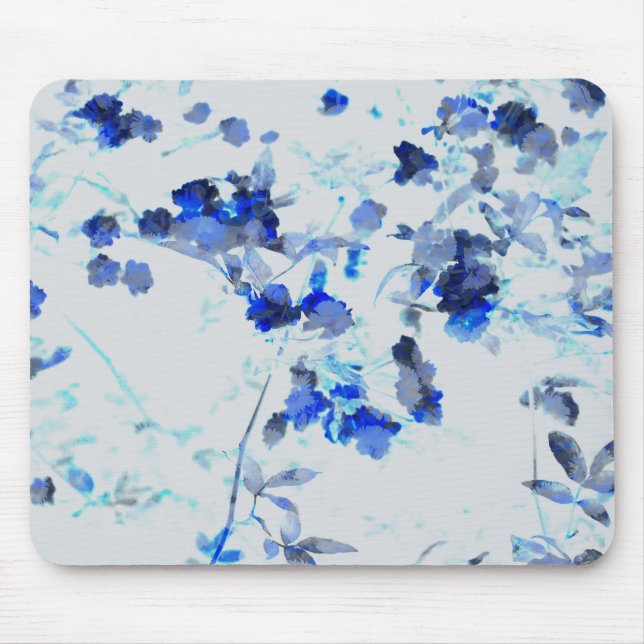 Modern, trendy art of floral / flower pattern mouse mat (Front)