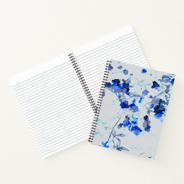 Modern, trendy art of floral / flower pattern notebook (Inside)
