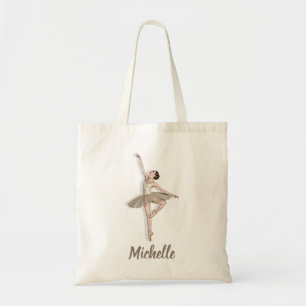 Modern Trendy Ballerina Ballet Dance Personalised  Tote Bag