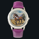 Modern Trendy Beautiful Horse Kids Watch<br><div class="desc">This kids' watch is a true showstopper. The majestic white horse design adds a magical touch to any outfit, while the high-quality construction ensures it will withstand the rigors of playtime. Whether your little one loves horses, fashion, or simply wants a watch that makes them feel extra special, this piece...</div>