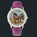Modern Trendy Beautiful Horse Kids  Watch<br><div class="desc">This kids' watch is a true showstopper. The majestic white horse design adds a magical touch to any outfit, while the high-quality construction ensures it will withstand the rigors of playtime. Whether your little one loves horses, fashion, or simply wants a watch that makes them feel extra special, this piece...</div>