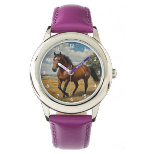 Modern Trendy Beautiful Horse Kids Watch