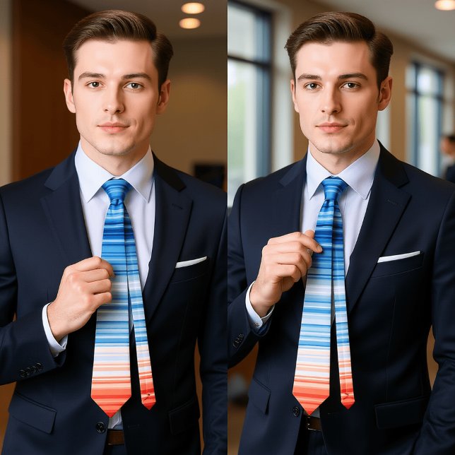 Modern Trendy Birthday Holiday Gift Climate Stripe Tie (Modern Trendy Birthday Holiday Gift Climate Stripe Neck Tie
)