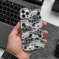 Modern Trendy Black and White Hawaii Island