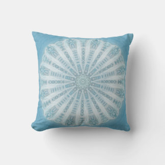 Modern trendy blue and turquoise boho design cushion