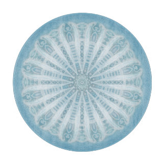 Modern trendy blue and turquoise boho design cutting board