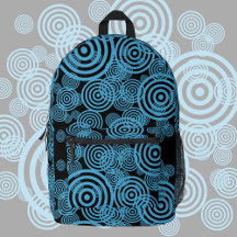 Modern, trendy blue circles on black 