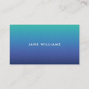 Modern Trendy Blue Gradient Minimalist Business Card