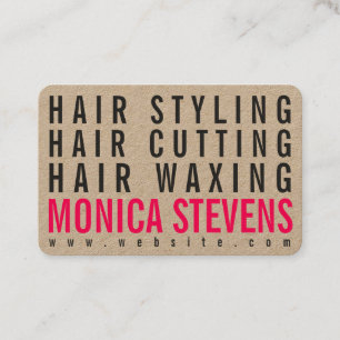 Modern trendy bold giant text professional craft business card