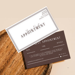 Modern Trendy Brown Personal Trainer Fitness Appointment Card