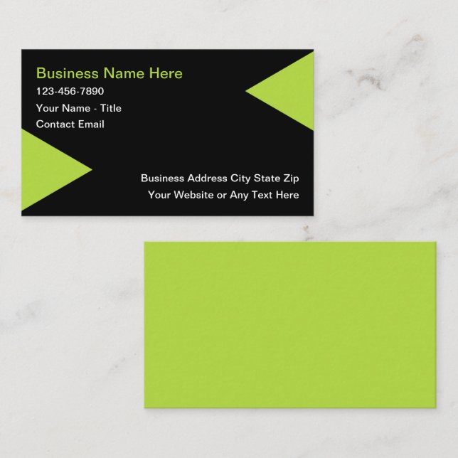   Modern Trendy Business Cards Bold Design (Front/Back)