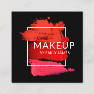 Modern Trendy Chic Makeup Artist Professional Square Business Card