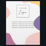 Modern Trendy Chic Wavy Shapes Your Logo Flyer<br><div class="desc">Use these business flyers by replacing the template logo/background image with your own business logo or graphic to promote your business or extend your brand anywhere you send these flyers. Promote your business,  an event,  or a product.</div>