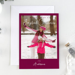 Modern Trendy Christmas Photo Holiday Card