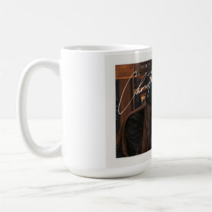Modern Trendy Christmas Romantic Couple Photo Coffee Mug