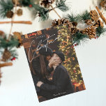Modern Trendy Christmas |  Romantic Couple Photo  Holiday Card<br><div class="desc">Share the magic of the season with loved ones using this modern and trendy Christmas card featuring a romantic couple's photo. Perfect for holiday greetings,  this stylish design combines festive cheer with sentimental charm.❤️</div>