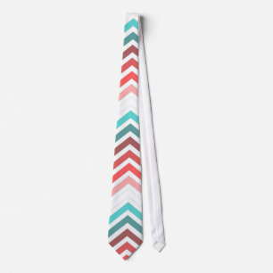 Modern, trendy, colourful chevron zigzag tie