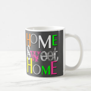 Modern Trendy Colourful Home Sweet Home Coffee Mug