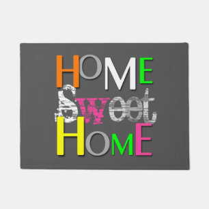 Modern Trendy Colourful Home Sweet Home Doormat