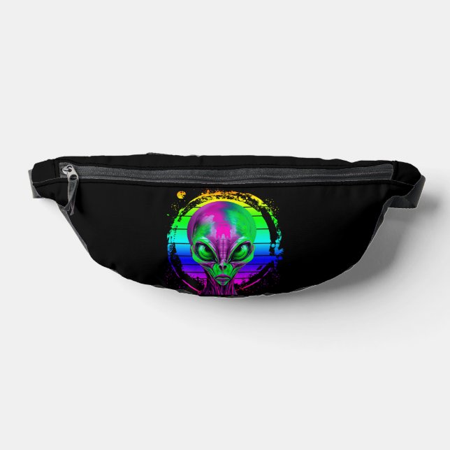 Modern Trendy Colourful Rainbow Alien Bum Bags (Lay Down)