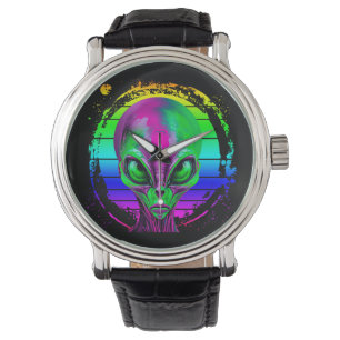 Modern Trendy Colourful Rainbow Alien Watch