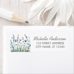 Modern Trendy Colourful Wildflower Return Address 