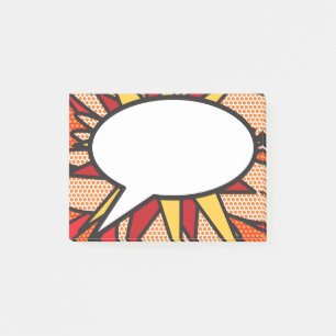 Modern Trendy Comic Book Pop Art Speech Bubble Post-it Notes