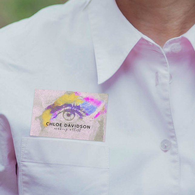 Modern Trendy Cool Expressive Makeup Artist Name Tag (Creator Uploaded)