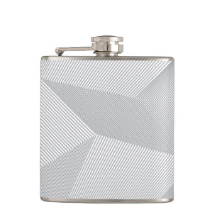 Modern, trendy, cool, simple, artistic pattern hip flask