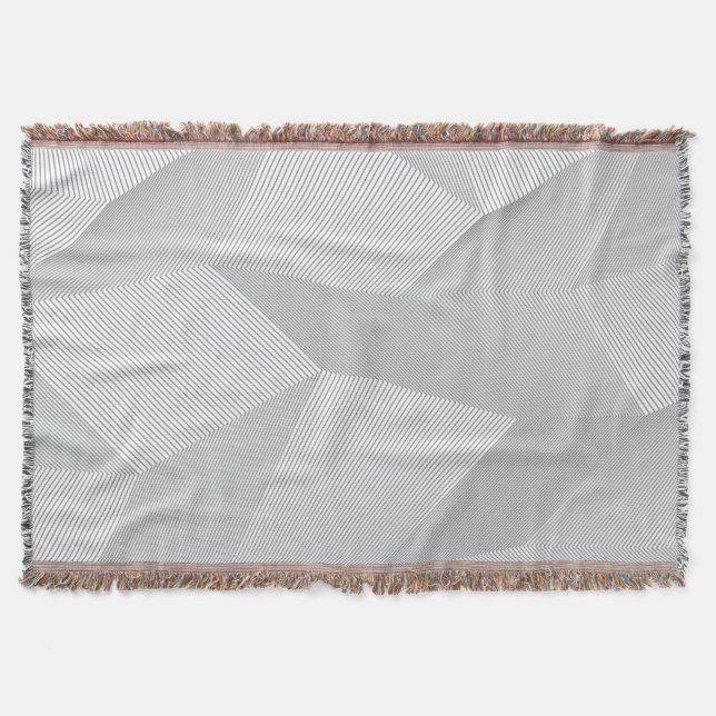 Modern, trendy, cool, simple, artistic pattern throw blanket (Front)