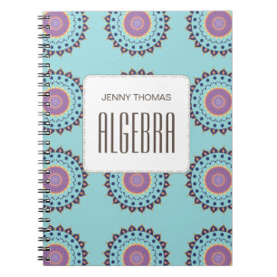 Modern Trendy Cute Chic Colorful Pattern Class Notebook