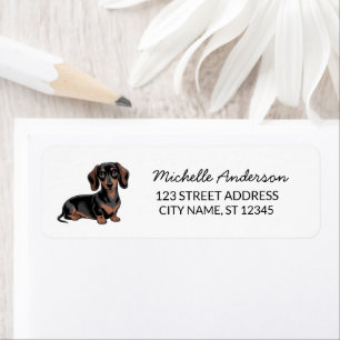 Modern Trendy Dachshund Dog Return Address   