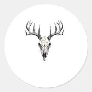 Modern Trendy Deer Skull Sticker