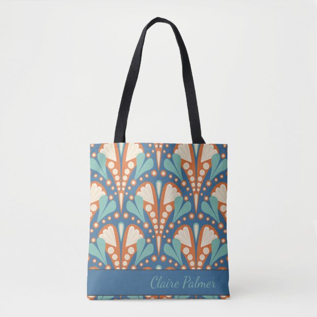 Modern, trendy design with boho style tote bag (Front)