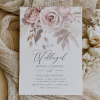 Modern Trendy Designer Dusty Rose Blush Wedding
