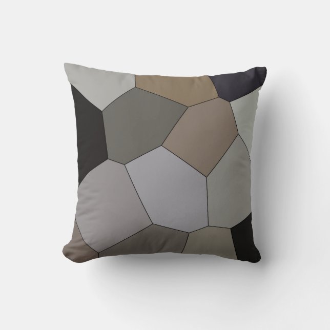Modern Trendy Earth Toned Pattern Cushion (Front)